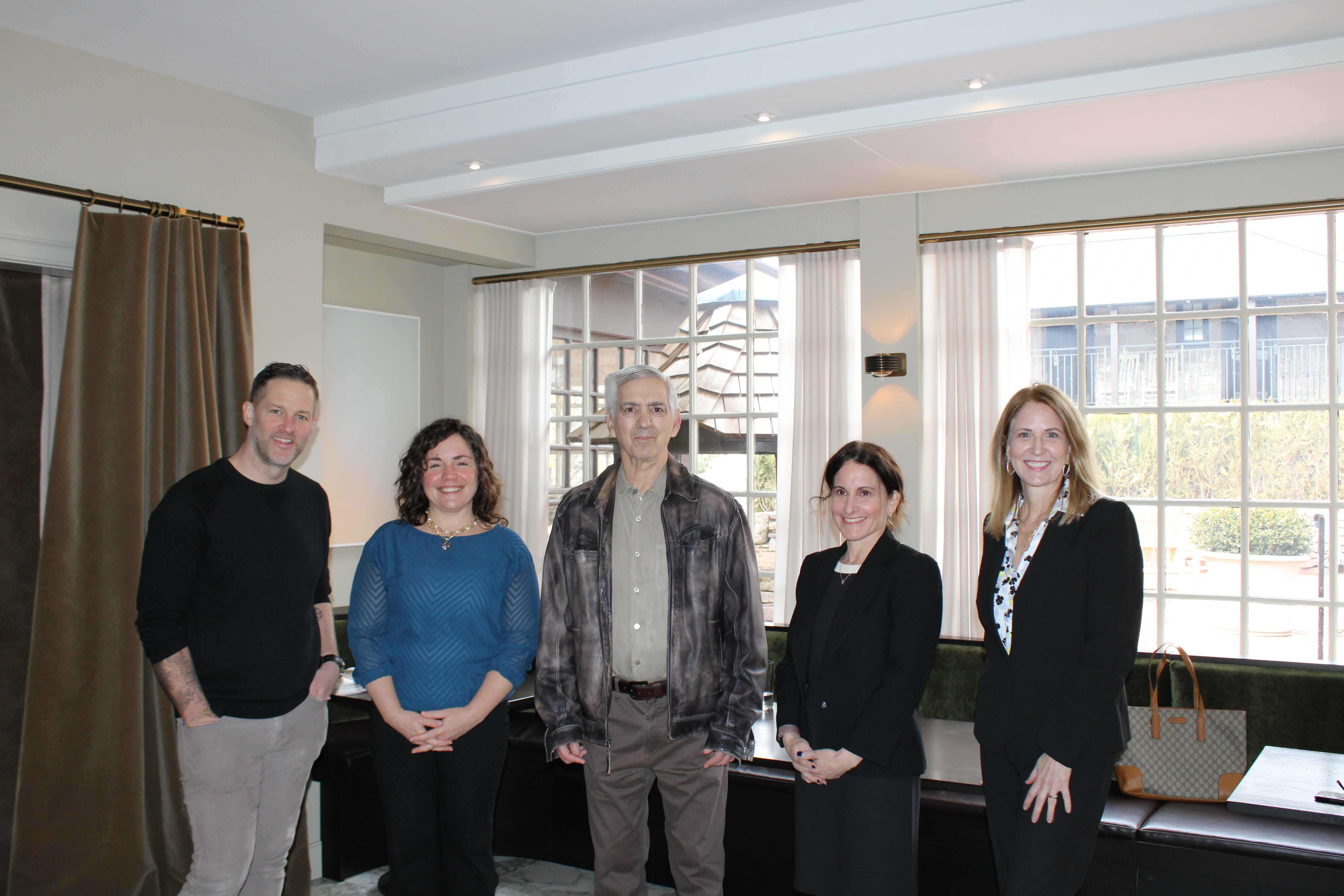 Left to right: Anthony Rudolf, Managing Partner of the Stockton Inn; Christine Guhl-Sadovy, President of the New Jersey Board of Public Utilities; Mike Mann, Stockton Borough Council President; Melissa Orsen, Senior Vice President, SJI; and Christie McMullen, President and COO, Elizabethtown Gas